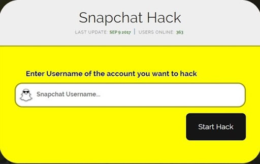 Hacking Snapchat by Online Tools